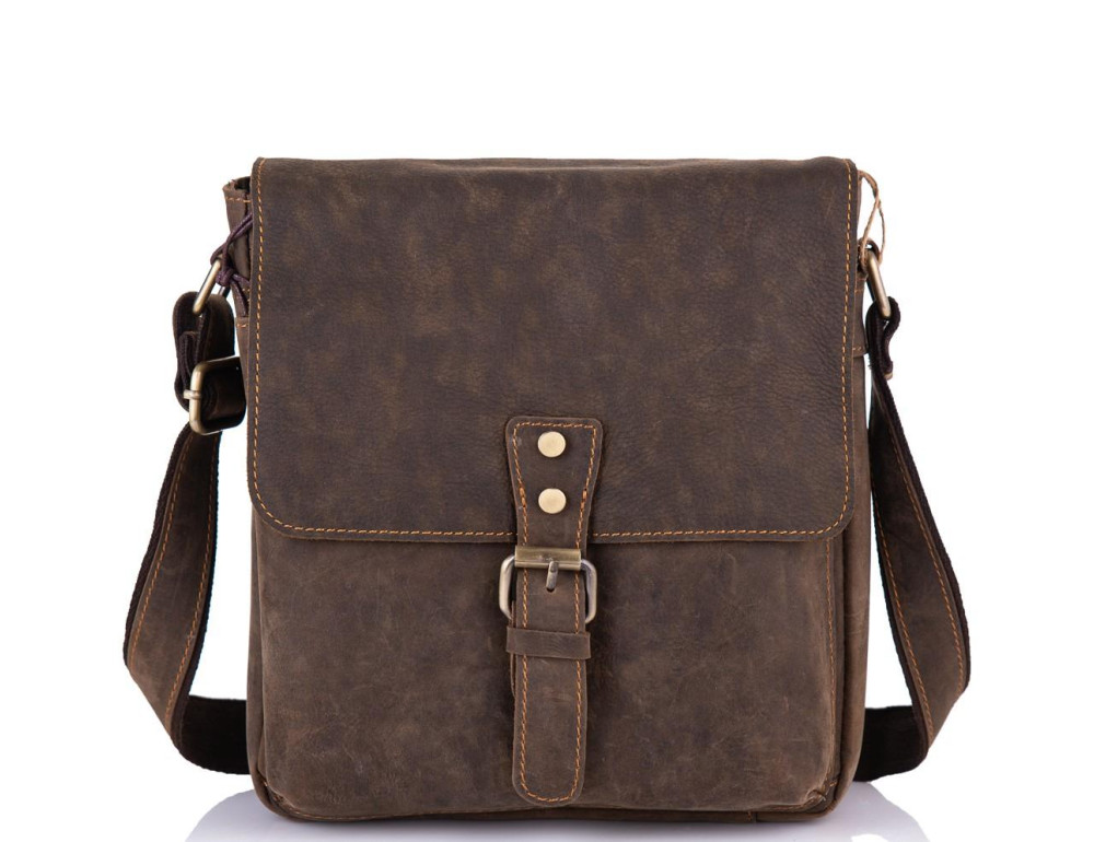 Чоловічий месенджер на плече з натуральної шкіри vintage Tiding Bag t0047 - Фотографія № 3