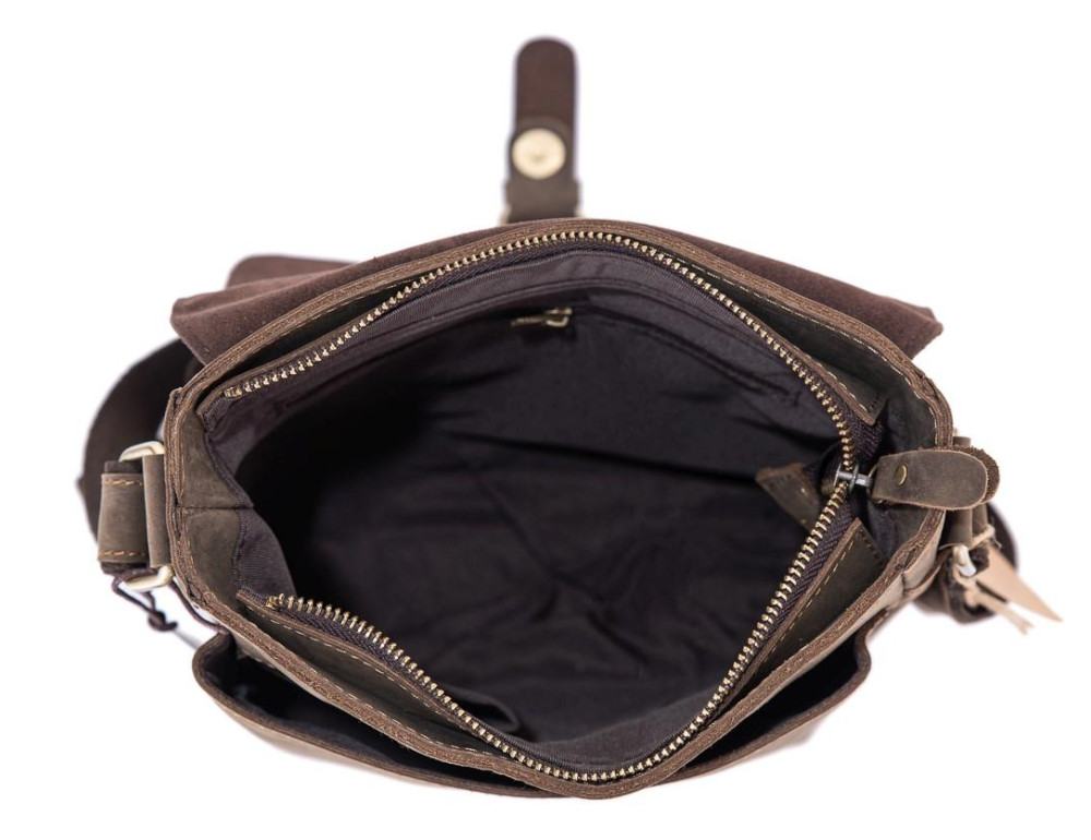 Чоловічий месенджер на плече з натуральної шкіри vintage Tiding Bag t0047 - Фотографія № 4