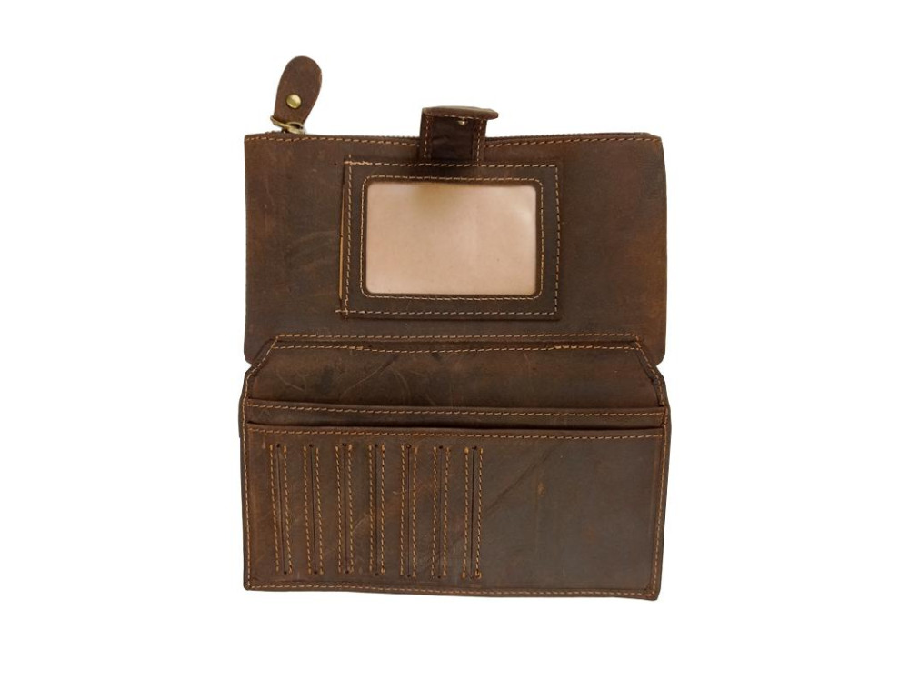 Портмоне мужское коричневое Tiding Bag t0049 - Фото № 3