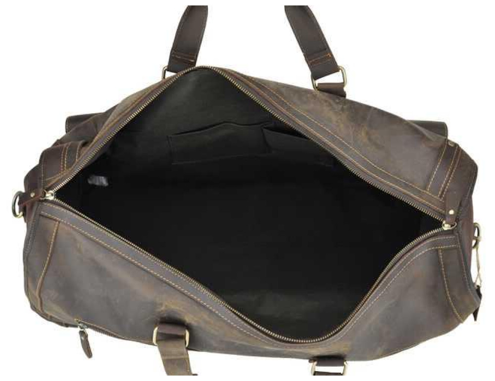 Cумка дорожная из натуральной кожи Tiding Bag t0050DB - Фото № 4