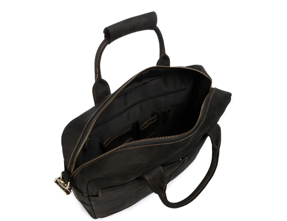 Чоловіча шкіряна сумка-портфель для ноутбука волов'яна Tiding Bag t1019RA - Фотографія № 7