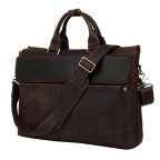 Сумка-портфель для ноутбука мужская кожаная 17 дюймов Tiding Bag t1096 - Фото № 104