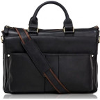 Элегантная большая мужская кожаная сумка 17 диагональ Tiding Bag t1096A - Фото № 100