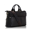 Элегантная большая мужская кожаная сумка 17 диагональ Tiding Bag t1096A - Фото № 104