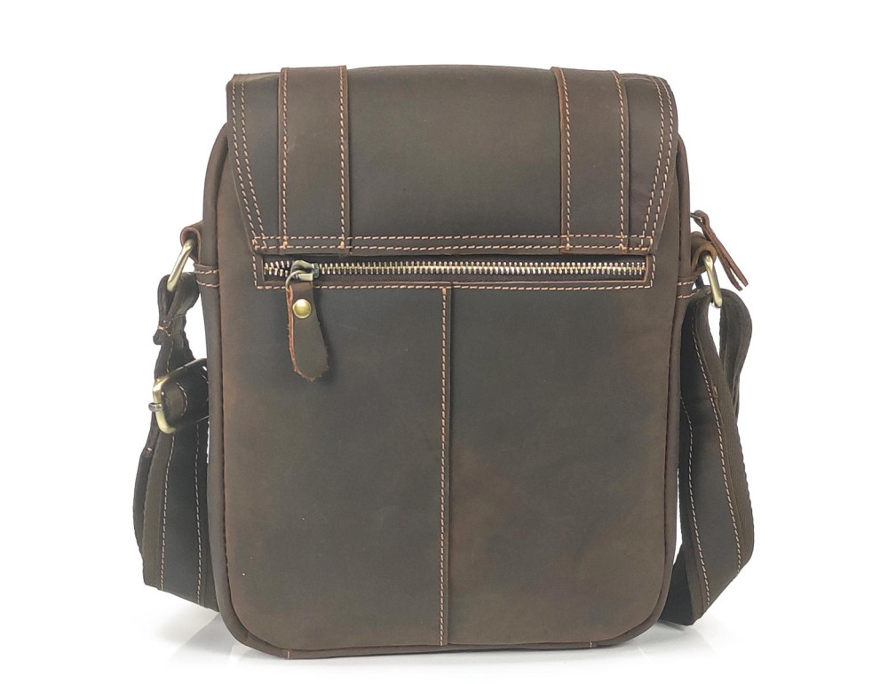 Чоловічий месенджер із вінтажної коричневої шкіри Tiding Bag T1172 - Фотографія № 5