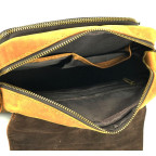 Эксклюзивный мужской кожаный мессенджер через плечо рыжий Tiding Bag T1172C - Фото № 103