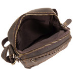 Мужская кожаная сумка коричневая Tiding Bag t2101 - Фото № 102