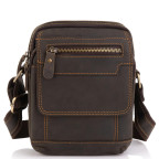 Мужская кожаная сумка коричневая Tiding Bag t2101 - Фото № 104
