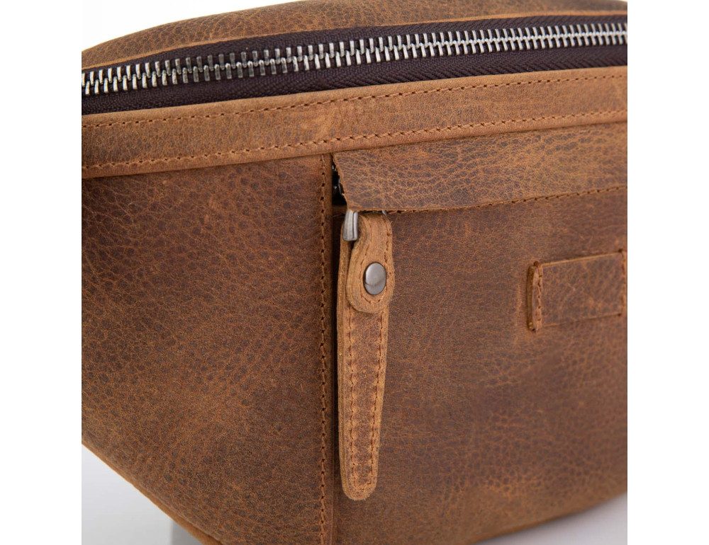 Мужская сумка на пояс коричневая Tiding Bag t2103C - Фото № 2