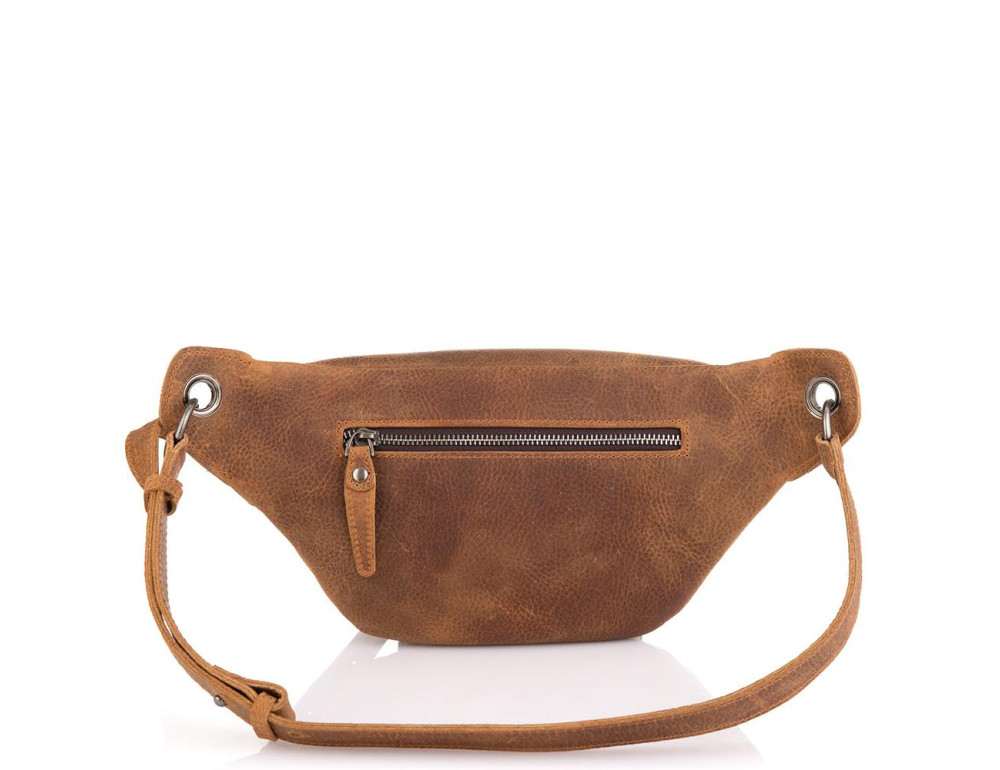 Мужская сумка на пояс коричневая Tiding Bag t2103C - Фото № 4