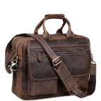 Містка чоловіча сумка-портфель вінтажна шкіра Tiding Bag t29523 - Фотографія № 100