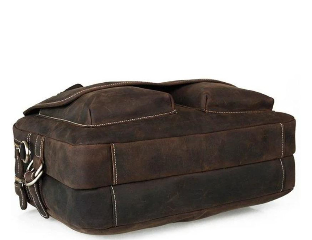 Містка чоловіча сумка-портфель вінтажна шкіра Tiding Bag t29523 - Фотографія № 2