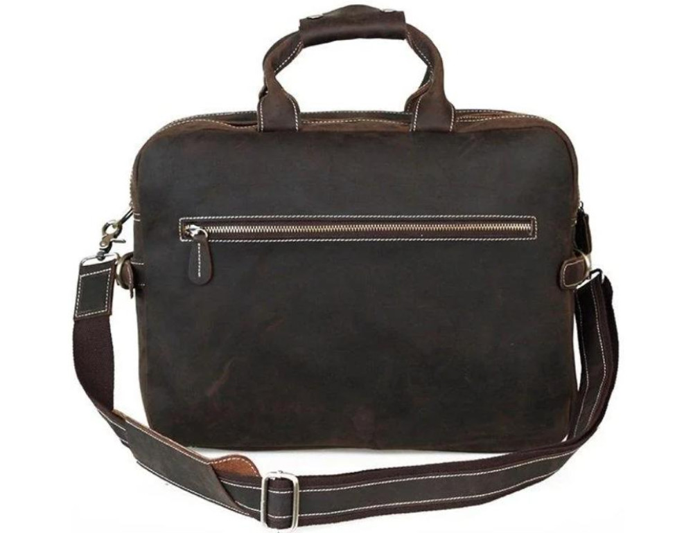Містка чоловіча сумка-портфель вінтажна шкіра Tiding Bag t29523 - Фотографія № 4