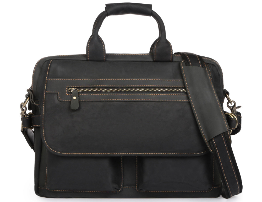 Сумка-портфель мужская кожаная для поездок Tiding Bag t29523A-5 - Фото № 3