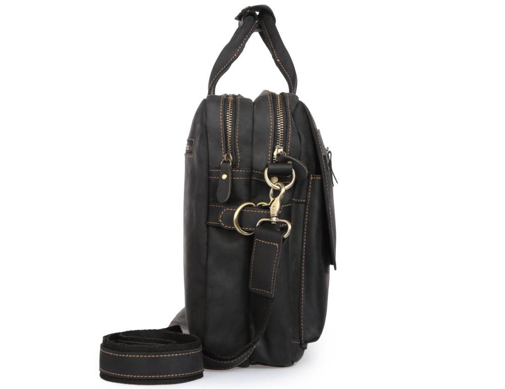 Сумка-портфель мужская кожаная для поездок Tiding Bag t29523A - Фото № 2