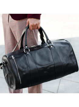 Кожаная сумка спортивная дорожная - Wise Children - черная Time Resistance 5207301