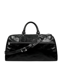 Кожаная сумка дорожная спортивная - Fear and Loathing in Las Vegas - черная TR 5215001