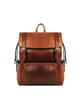 Кожаный рюкзак - The Good Earth  - Коньячно-коричневый матовый цвет - Time Resistance 5232301