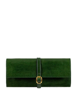 Женский кожаный дорожный футляр для ювелирных изделий - Madame Bovary - Зеленый цвет - Time Resistance 5241001