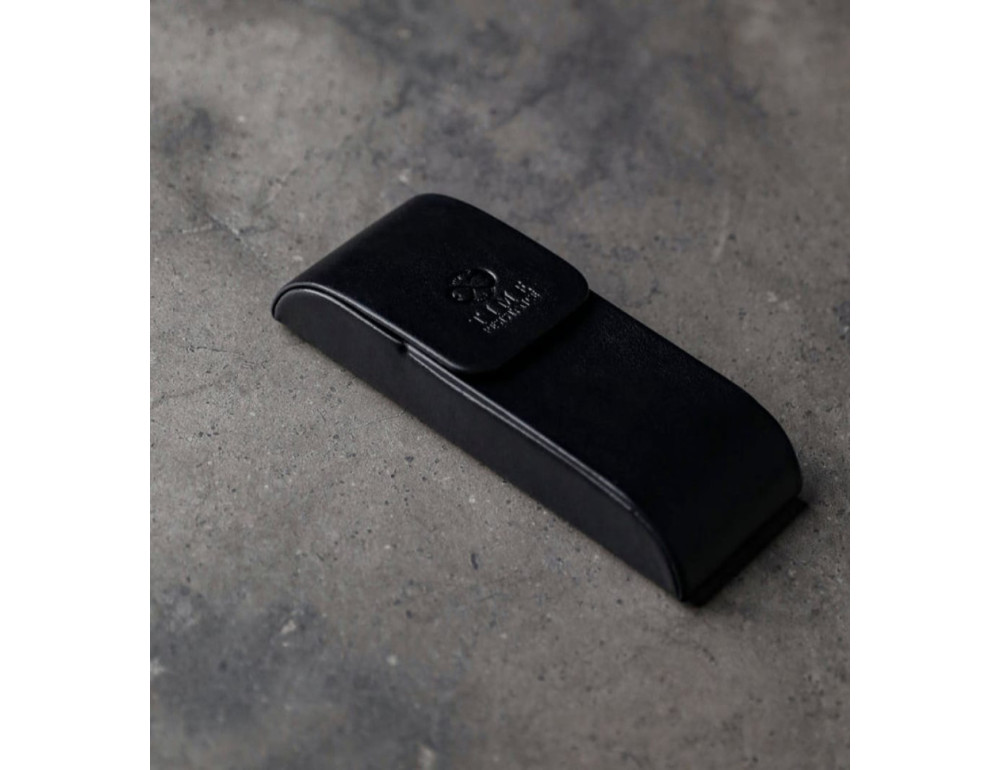 Футляр для окулярів жіночий шкіряний Time Resistance The Sign of Four 5246801W Black - Фотографія № 3