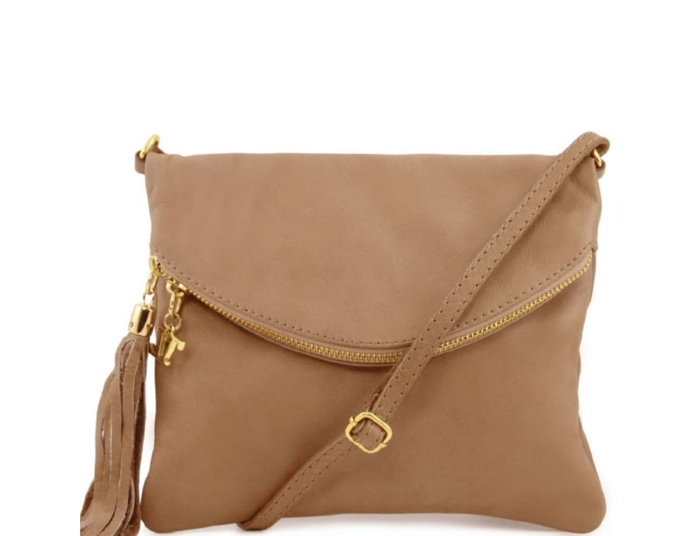Жіноча шкіряна сумка Tuscany Leather Young Bag TL141153 (Світлий сіро-коричневий) - Фотографія № 1