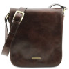 Чоловічий шкіряний месенджер із клапаном Tuscany Leather Messenger TL141255 (Темно-коричневий) Чоловічий шкіряний месенджер із клапаном Tuscany Leather Messenger TL141255 (Темно-коричневий)