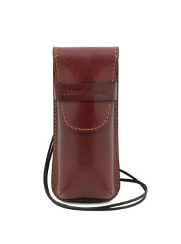 Эксклюзивный кожаный футляр для Очков Tuscany TL141282 Brown (Коричневый)