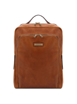 Кожаный рюкзак для ноутбука с отделением впереди от Tuscany Bangkok TL141793 (Телесный)