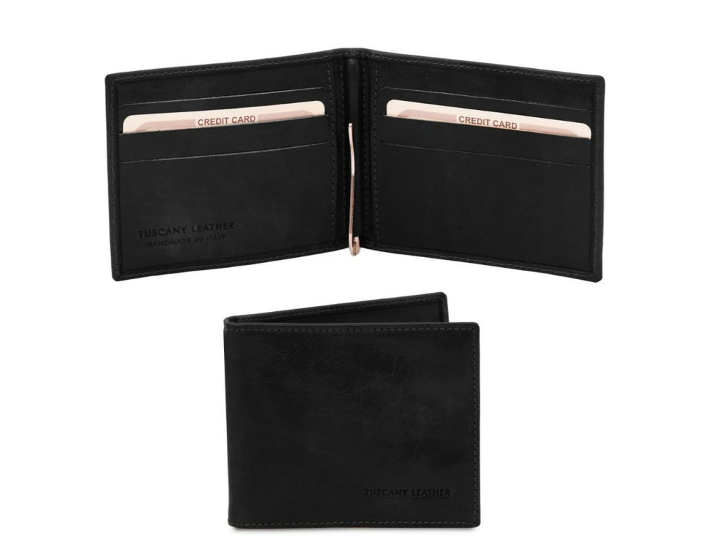 Кардхолдер, шкіряний затискач Tuscany TL142055 (Чорний) - Фотографія № 1