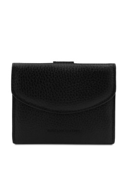 Женский кожаный кошелек тройного сложения с монетницей Calliope Tuscany TL142058 (Черный)