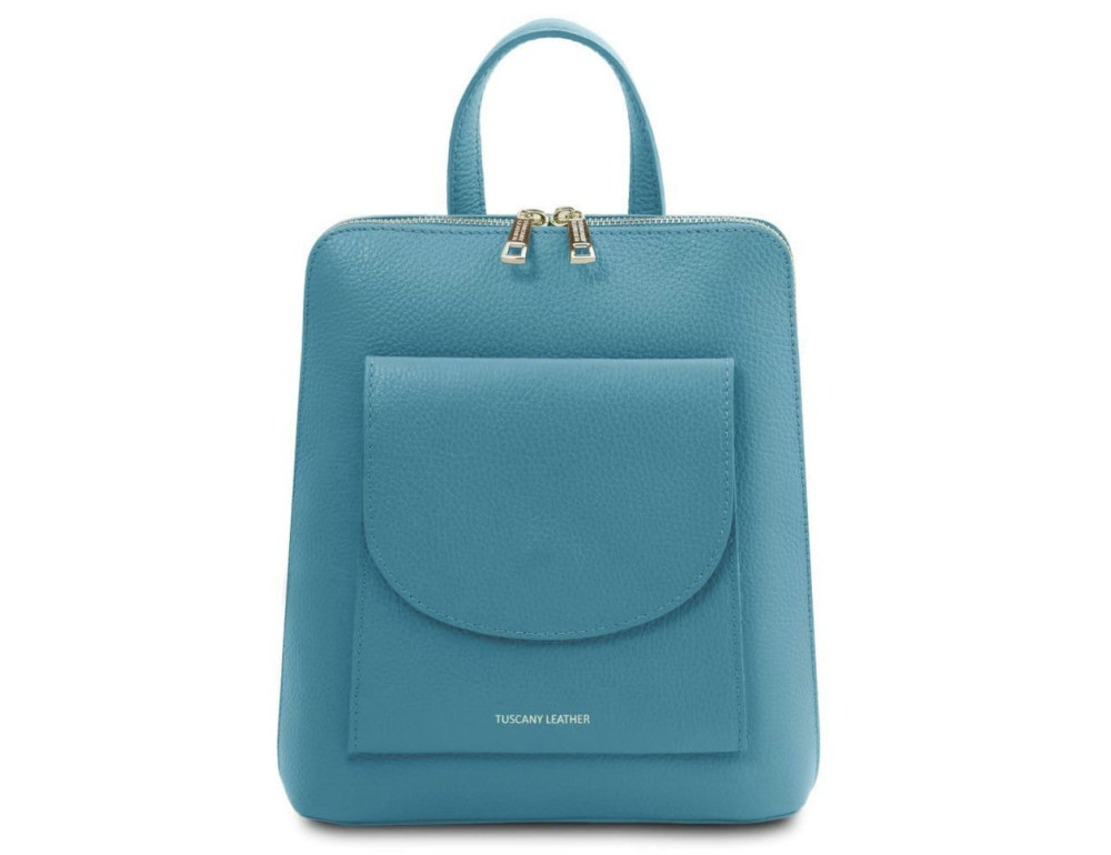 Жіночий шкіряний рюкзак Tuscany Leather TL142092 (Блакитний) - Фотографія № 1 Жіночий шкіряний рюкзак Tuscany Leather TL142092 (Блакитний) - Фотографія № 1