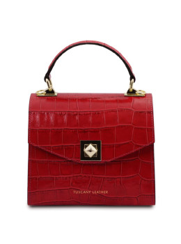 Женская сумка Atena с принтом под крокодила Tuscany TL142267 (Красный)