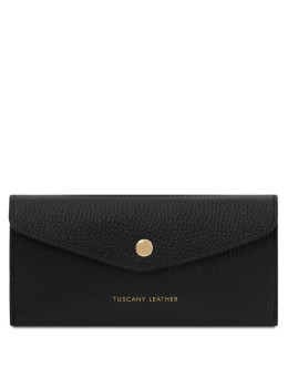 Женская кожаная сумка конверт Tuscany Leather TL142322 (Черный)