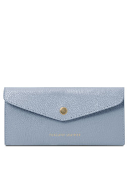 Женская кожаная сумка конверт Tuscany Leather TL142322 (Светло-голубой)