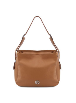 Кожаная сумка на плечо женская Charlotte Tuscany TL142362 (Карамель)