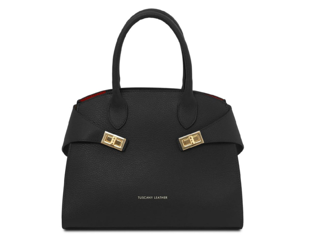 Шкіряна сумка Coccola Tuscany Leather TL142421 (чорна) - Фотографія № 1