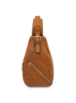 Кожаная сумка-кроссовер Tuscany TL142423 (Телесный)