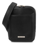 Чоловіча шкіряна сумка через плече Tuscany Leather TL142428 Mark (чорна) - Фотографія № 100