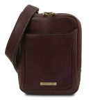 Чоловіча шкіряна сумка через плече Tuscany Leather TL142428 Mark (темно-коричнева) - Фотографія № 100