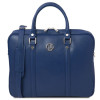 Экслюзивный портфель для ноутбука из сафьяновой кожи Prato Tuscany TL142453 DARK BLUE