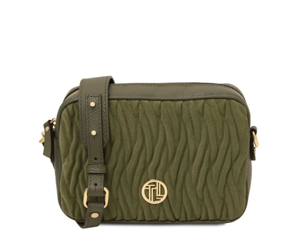 Жіноча замшева сумка через плече Tuscany Leather Chantilly TL142490, зелена (Forest Green) - Фотографія № 1