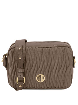 Женская замшевая сумка через плечо Chantilly Tuscany Leather TL142490 Dark Taupe (тёмно-серо-коричневая) 