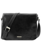 Чоловічий шкіряний месенджер Tuscany Leather Messenger Double TL90475 (Чорний) - Фотографія № 100 Чоловічий шкіряний месенджер Tuscany Leather Messenger Double TL90475 (Чорний) - Фотографія № 100