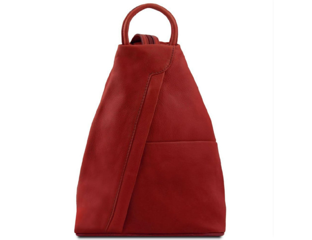 Шкіряний рюкзак Tuscany Leather Shanghai TL140963 Red — червоний - Фотографія № 1