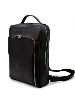 Чёрный кожаный рюкзак под ноутбук TARWA RA-1239-4LX