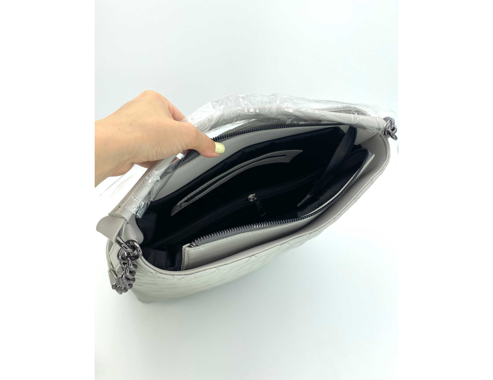Серая женская сумка А4 из экокожи Ramiel W65904-1 - Фото № 2