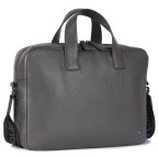 Стильная кожаная сумка для ноутбука 14" Brampton London Maven (Серая) — модель 64273 GREY - Фото № 102