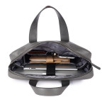 Стильная кожаная сумка для ноутбука 14" Brampton London Maven (Серая) — модель 64273 GREY - Фото № 106