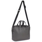 Стильная кожаная сумка для ноутбука 14" Brampton London Maven (Серая) — модель 64273 GREY - Фото № 110