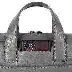 Стильная кожаная сумка для ноутбука 14" Brampton London Maven (Серая) — модель 64273 GREY - Фото № 111